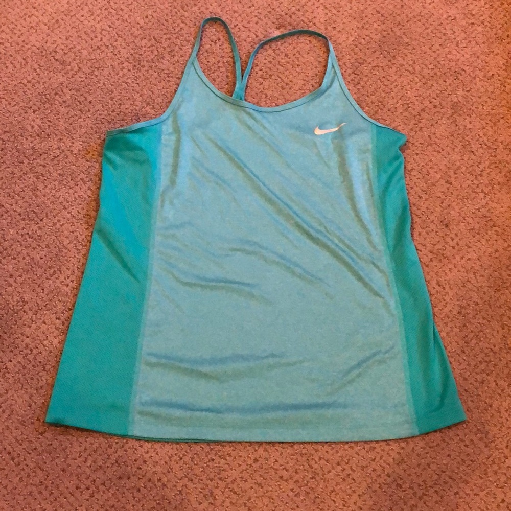 Turquoise Nike Workout Tank Top